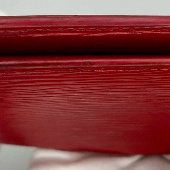 Louis Vuitton Red Leather Epi Textured Wallet - Picture 13 of 15